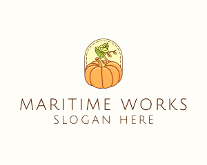 Pumpkin Vegetable Harvest logo design