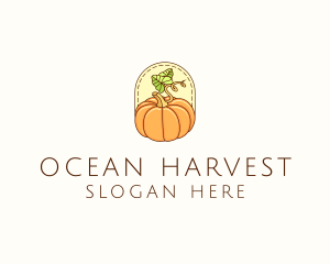 Pumpkin Vegetable Harvest logo design