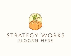 Pumpkin Vegetable Harvest logo design