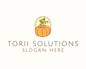 Pumpkin Vegetable Harvest logo design