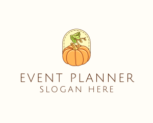 Line Art - Pumpkin Vegetable Harvest logo design