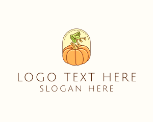 Supermarket - Pumpkin Vegetable Harvest logo design