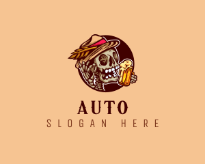 Beer Brewery Skull Logo