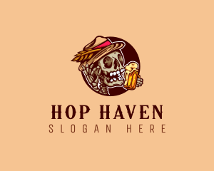 Brewery - Beer Brewery Skull logo design