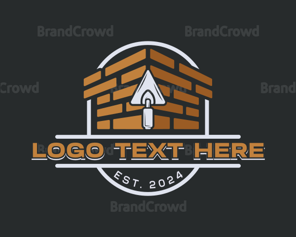 Masonry Bricklaying Contractor Logo