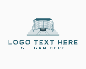 Winter Sport - Hockey Goal Net logo design