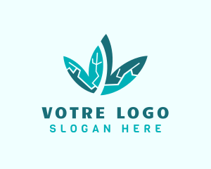 Botanical - Teal Leaf Botanical logo design