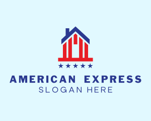 Usa - USA House Roofing logo design