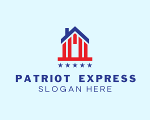 Nationalist - USA House Roofing logo design