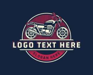 Vintage - Vintage Motorbike Rider logo design