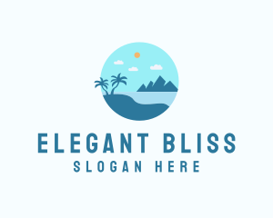 Tropical Island Beach Logo