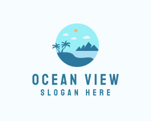 Tropical Island Beach logo design