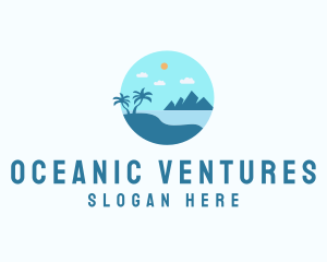 Tropical Island Beach logo design