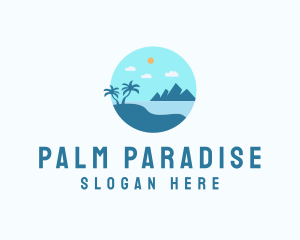 Tropical Island Beach logo design