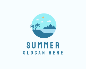 Tropical Island Beach logo design