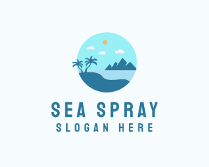 Tropical Island Beach logo design