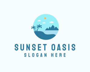 Tropical Island Beach logo design