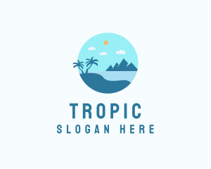 Tropical Island Beach logo design