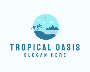 Tropical Island Beach logo design