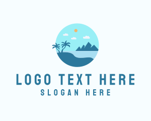 Tropical Island Beach Logo