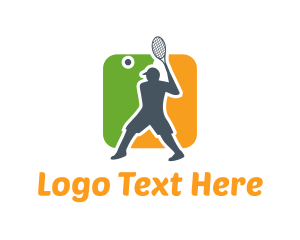 Player - Tennis Player Athlete logo design