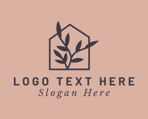 Interior Designer - Leaf Garden Home logo design