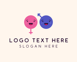 Gender Fluid - Gender Identity Emojis logo design