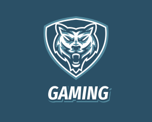 Wild Wolf Shield Gaming Logo