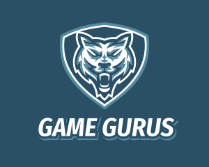 Wild Wolf Shield Gaming logo design