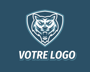 Wolf - Wild Wolf Shield Gaming logo design