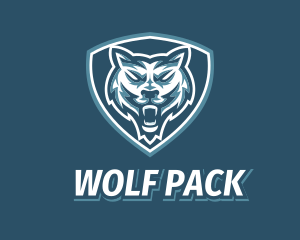 Wolf - Wild Wolf Shield Gaming logo design