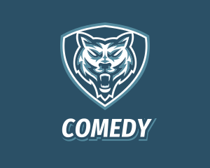 Wolf - Wild Wolf Shield Gaming logo design