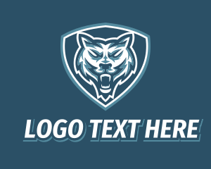 Wolf - Wild Wolf Shield Gaming logo design