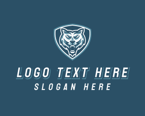 Wild Wolf Shield Gaming logo design