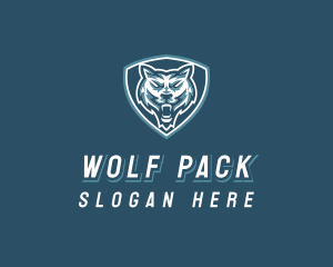 Wild Wolf Shield Gaming logo design