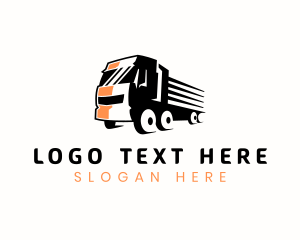 Transportation Service - Truck Delivery Logistics logo design