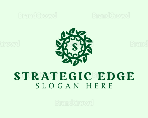 Organic Leaves Plant Logo