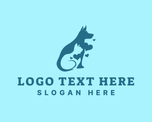 Canine - Dog Cat Animal Love logo design