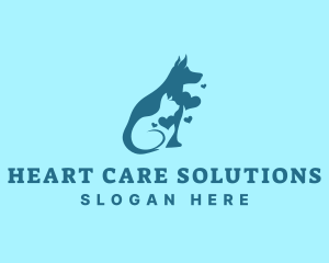 Dog Cat Animal Love logo design