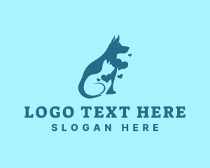 Cat - Dog Cat Animal Love logo design