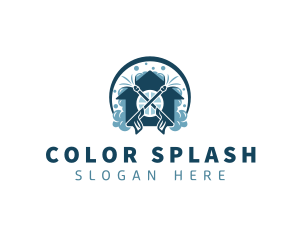 Pressure Wash Cleaning Maintenance logo design