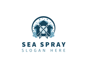 Pressure Wash Cleaning Maintenance logo design