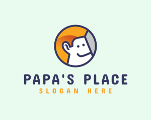 Dad - Smiling Man Avatar logo design