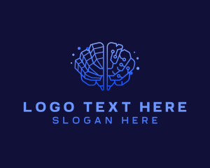 Smart - Brain Smart Technology logo design