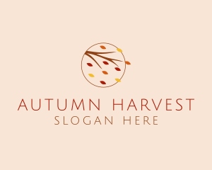 Fall Season Leaves logo design