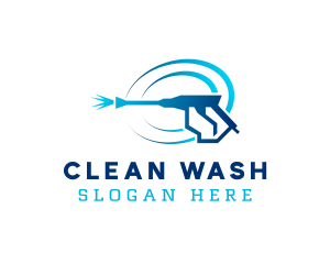 Washer - Gradient Pressure Washer logo design