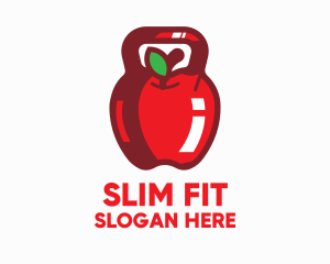 Apple Kettlebell Fitness Diet logo design