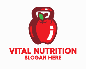 Nutritionist - Apple Kettlebell Fitness Diet logo design