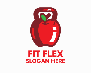 Fitness - Apple Kettlebell Fitness Diet logo design