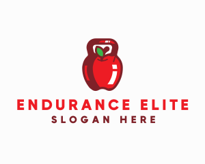 Apple Kettlebell Fitness Diet logo design